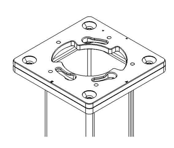 Installing the arm mount plate on the pedestal